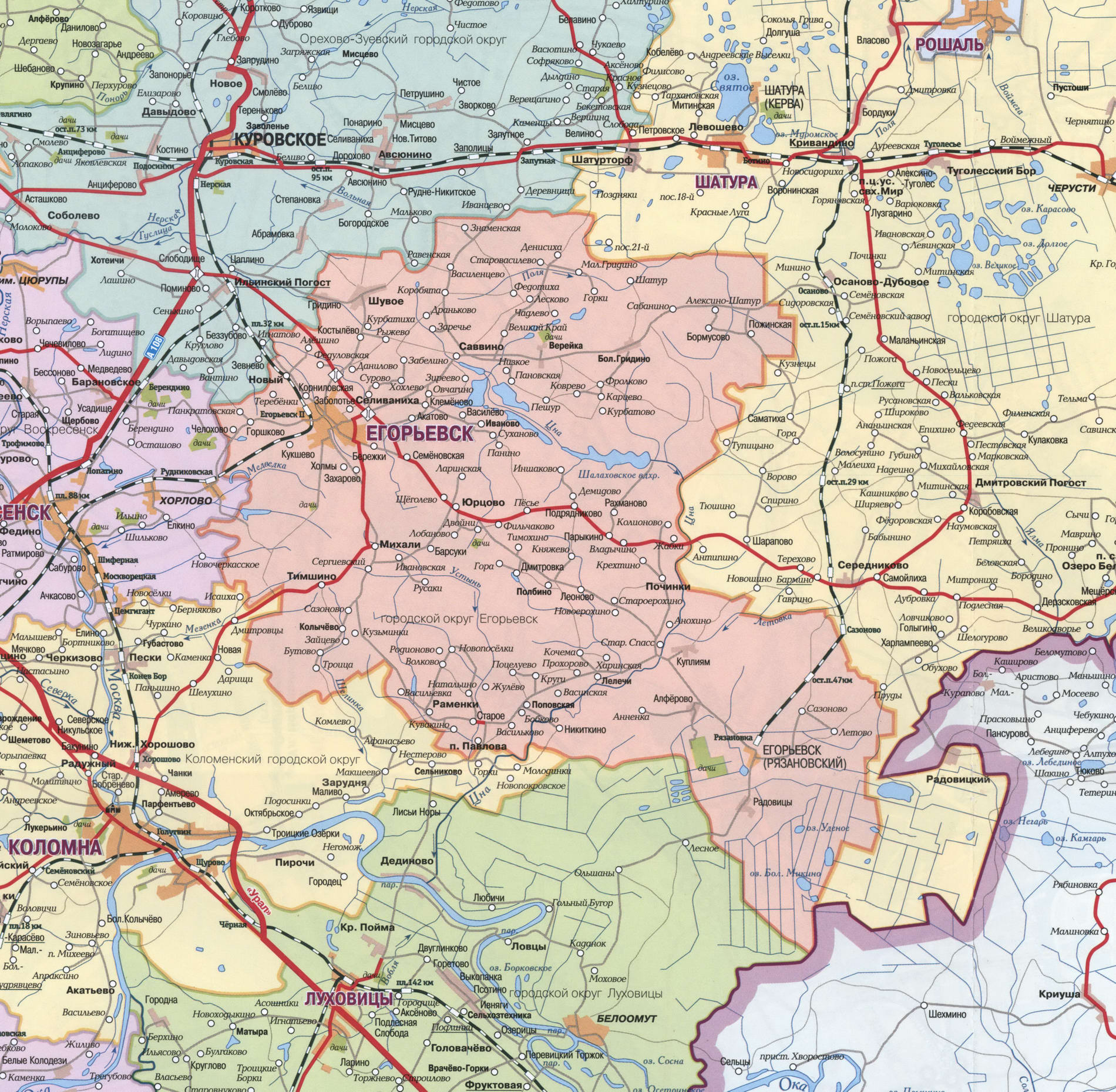 Карта егорьевск москва