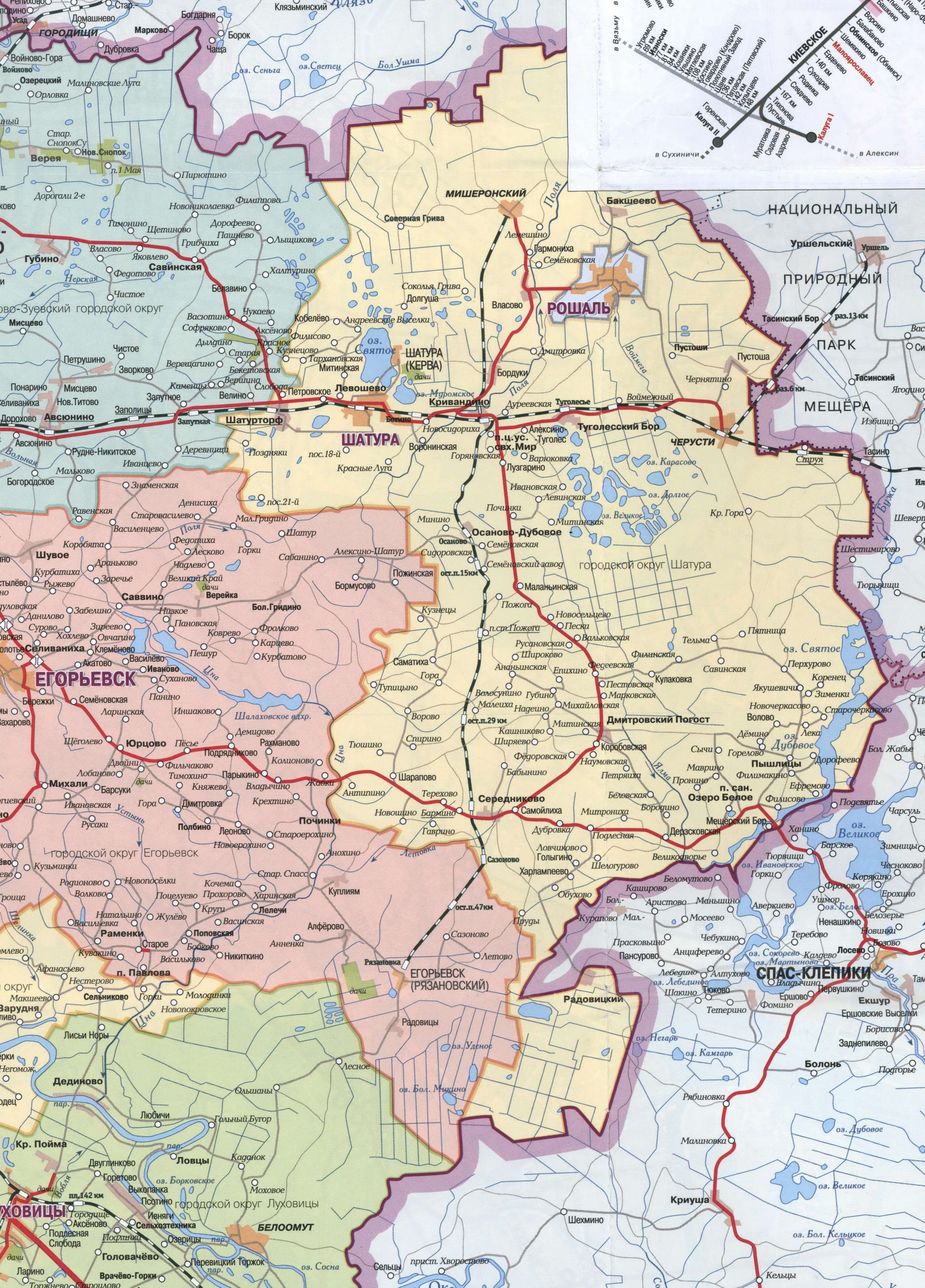 Шатура карта московской области карта