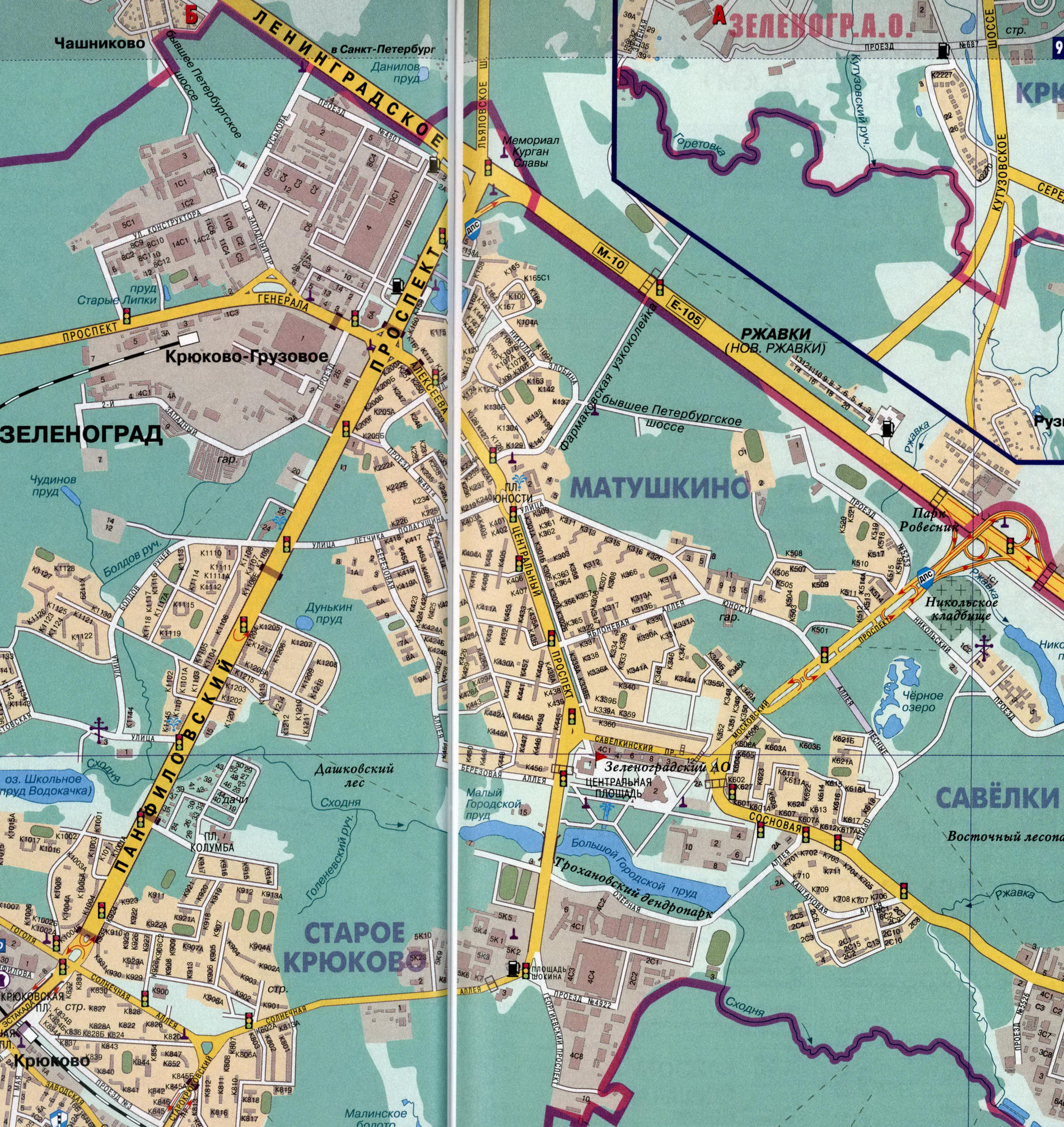 карта района Матушкино, Зеленоград